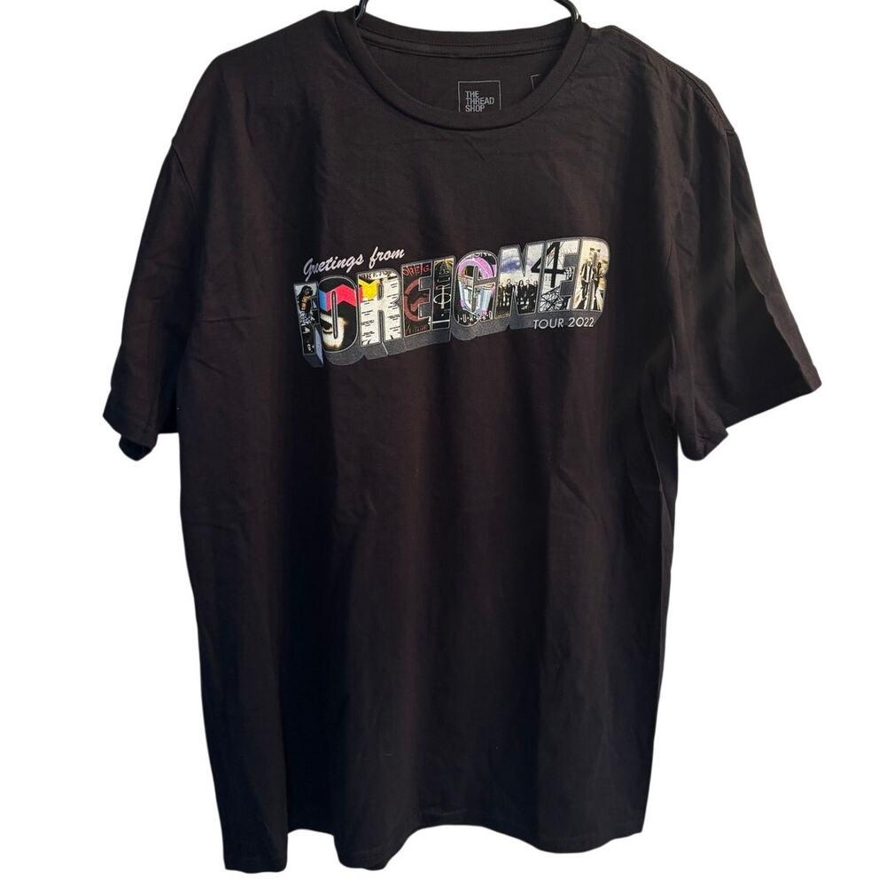 Greetings from Foreigner 2022 Tour Dates Size Large Black